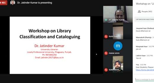 WORKSHOP ON LIBRARY CLASSIFICATION AND CATALOGUING